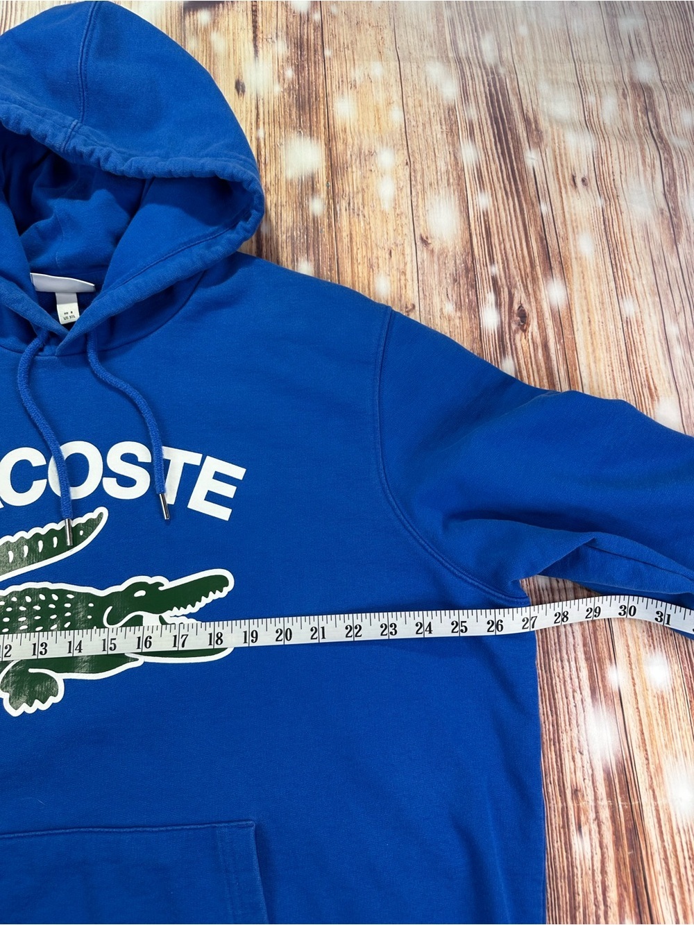 Lacoste Men’s Blue Hooded Sweatshirt with Crocodile Logo Classic Fit Size 3XL - Picture 8 of 15